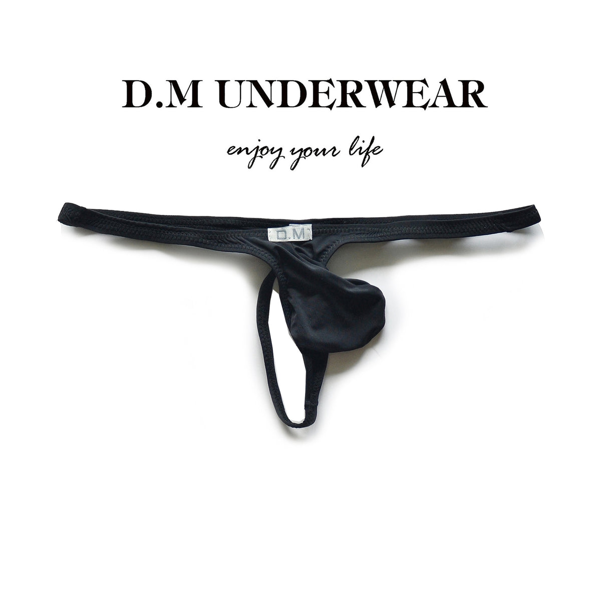 Men's Sheer Sexy Thong Underwear - Microfiber Low Rise G-String with Pouch