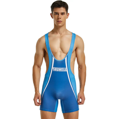TAUWELL Vest Wrestling Bodysuit Swimming Shark Pants TAUWELL