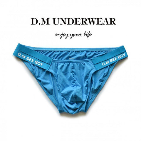 D.M Men's Briefs Sports Letters Breathable Bottoming Tide