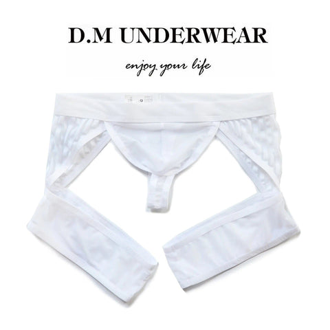 D.M Men's Underwear Sexy Mesh Thong D.M UNDERWEAR
