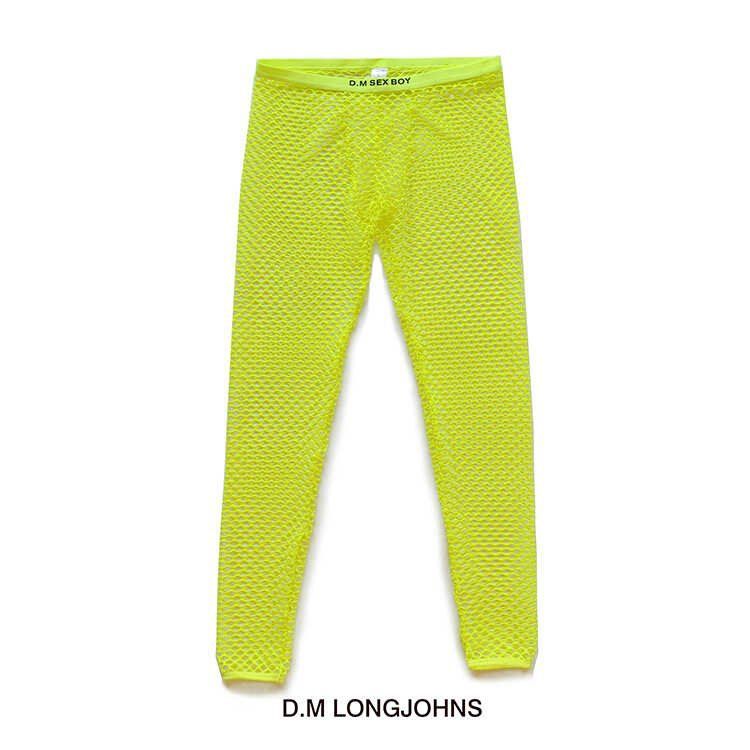 D.M mesh long johns breathable, trousers letter solid color