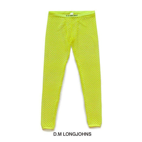 D.M mesh long johns breathable, trousers letter solid color