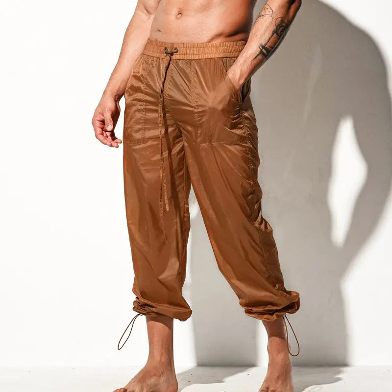 Desmiit Men's Beach Trousers Sexy Solid Color D.M UNDERWEAR
