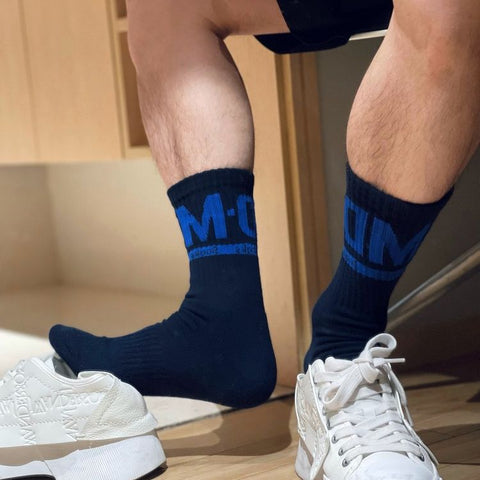 D.M men's socks, sports, medium tube socks, breathable cotton socks