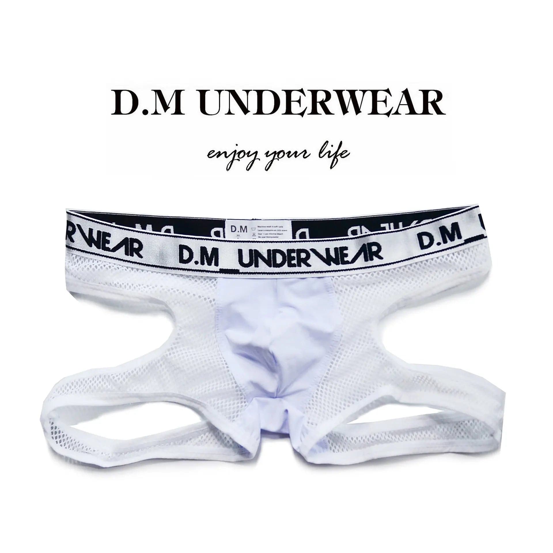 D.M Men's Underwear Sexy Mesh T-Back D.M UNDERWEAR