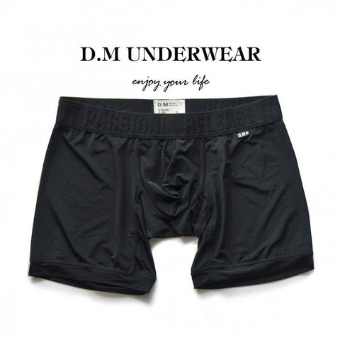 D.M Icy Silk Men's Boxers - Breathable Sports Underwear Low Rise & Smooth