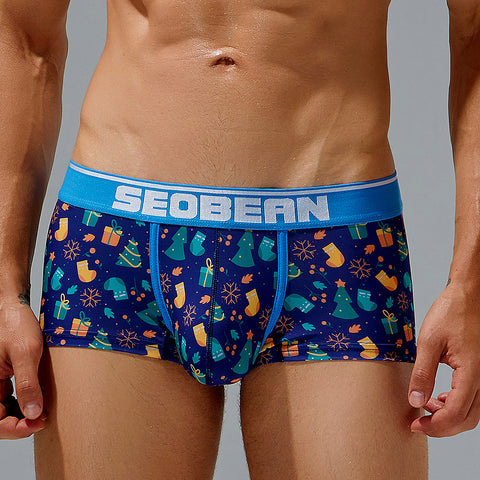 Seobean christmas men's panties hibin boxers briefs print