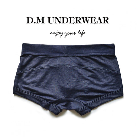 D.M solid color sexy trendy denim boxers
