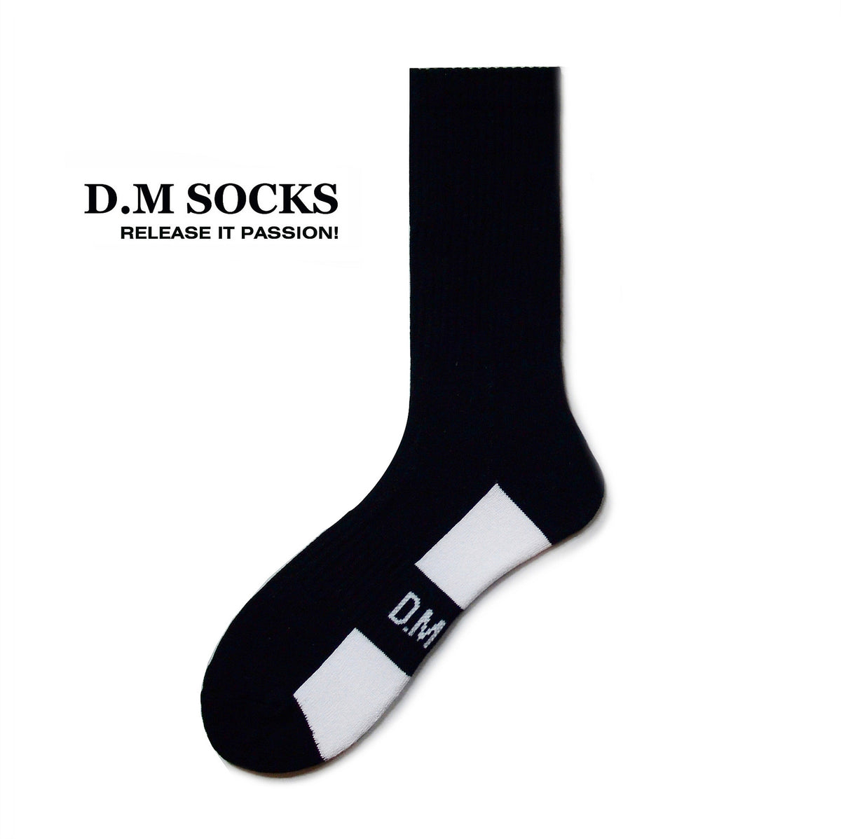 D.M Cotton Crew Socks– Breathable Sport Socks with Cushioned Sole