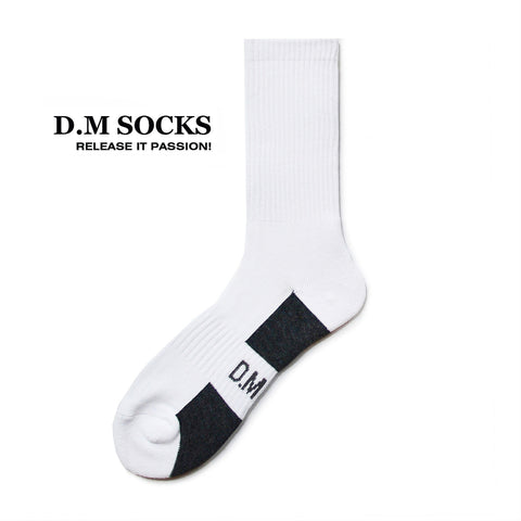 D.M Cotton Crew Socks– Breathable Sport Socks with Cushioned Sole