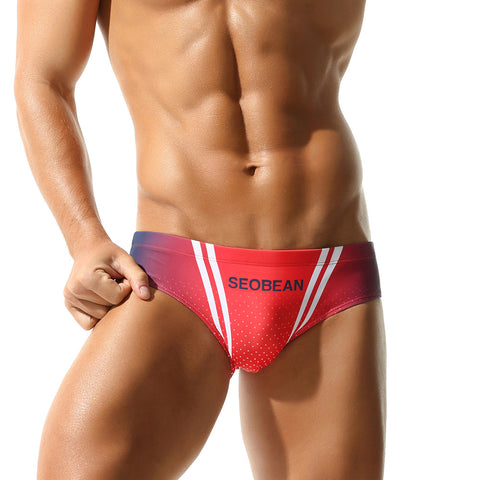 SEOBEAN Printed Swimming Trunks for Men