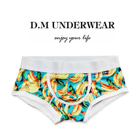 D.M Men's Underwear Low Waist Cartoon Fruit D.M UNDERWEAR