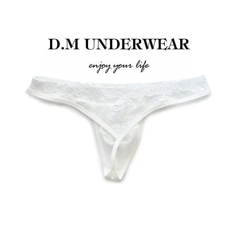 D.M Underwear White Lace Thong - D.M UNDERWEAR