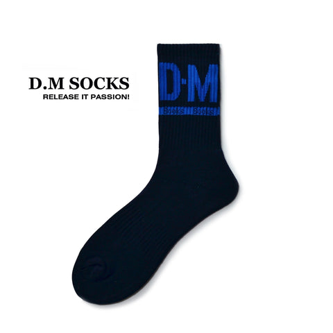 D.M men's socks, sports, medium tube socks, breathable cotton socks