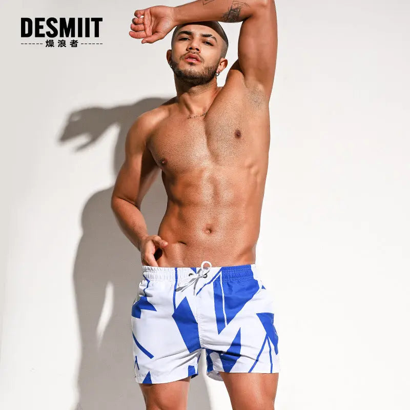 Desmiit Swimming Trunks Printed Beach Shorts D.M UNDERWEAR