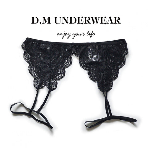 D.M Men’s Lace Mesh Briefs – Lightweight Breathable Pouch Underwear