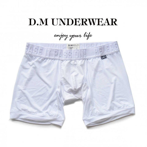 D.M Icy Silk Men's Boxers - Breathable Sports Underwear Low Rise & Smooth