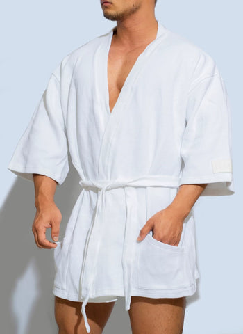 D.M Men's Bathrobes, Short, Casual Home, Pajamas
