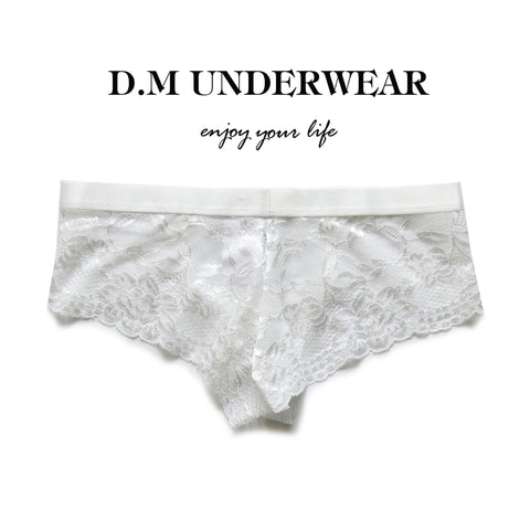 D.M men's underwear, low waist, mesh, sex, boxers.