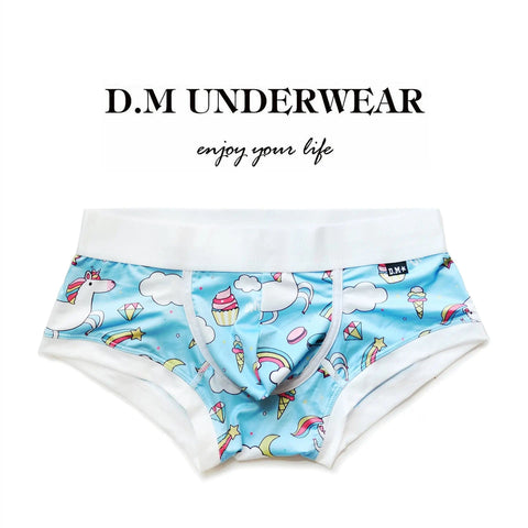 D.M Men's Underwear Low Waist Cartoon Fruit D.M UNDERWEAR