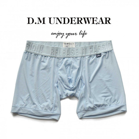 D.M Icy Silk Men's Boxers - Breathable Sports Underwear Low Rise & Smooth