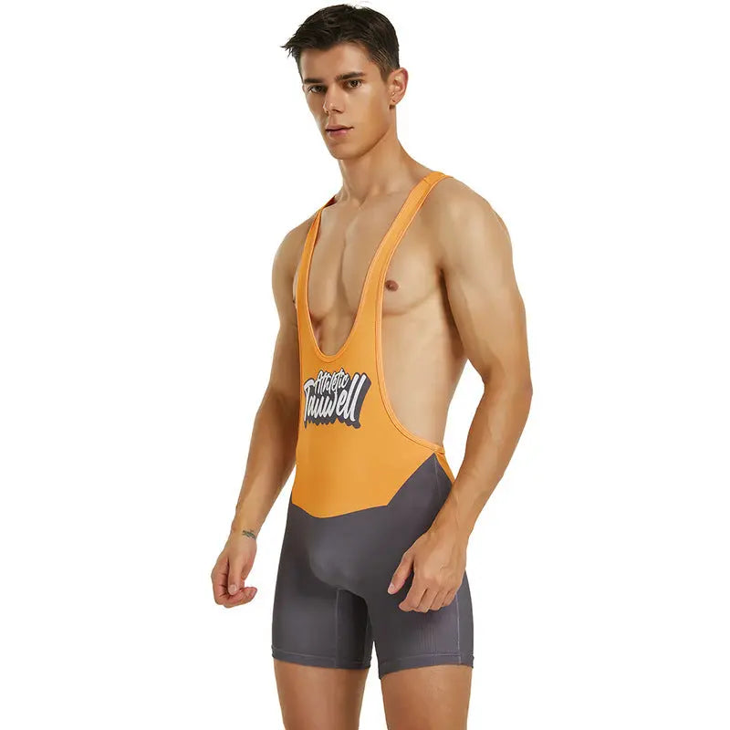 TAUWELL Men's Fitness Bodysuit Swimming Shark Pants TAUWELL