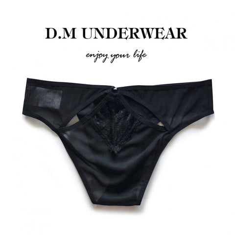 D.M sexy lace briefs mesh breathable