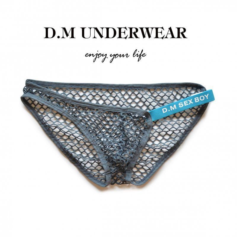 D.M Men's Panties Sexy Mesh Briefs