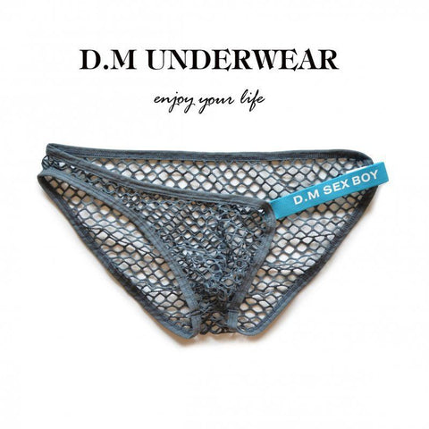 D.M Men's Panties Sexy Mesh Briefs