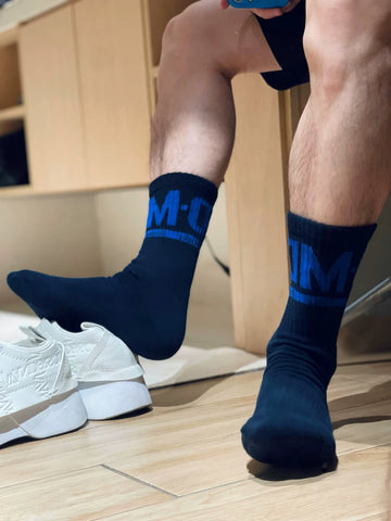D.M men's socks, sports, medium tube socks, breathable cotton socks