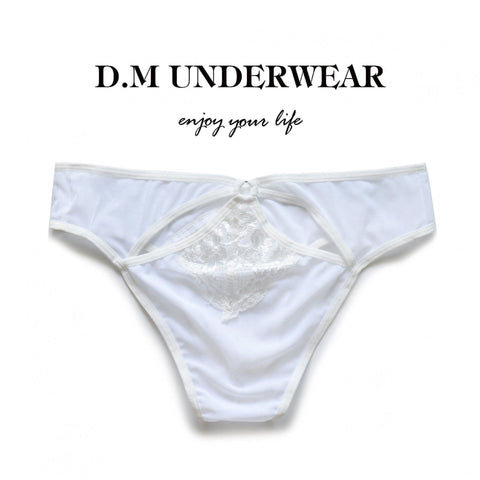 D.M sexy lace briefs mesh breathable