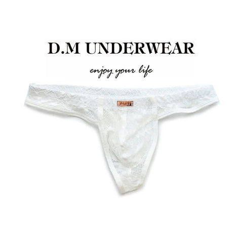 D.M Underwear White Lace Thong - D.M UNDERWEAR