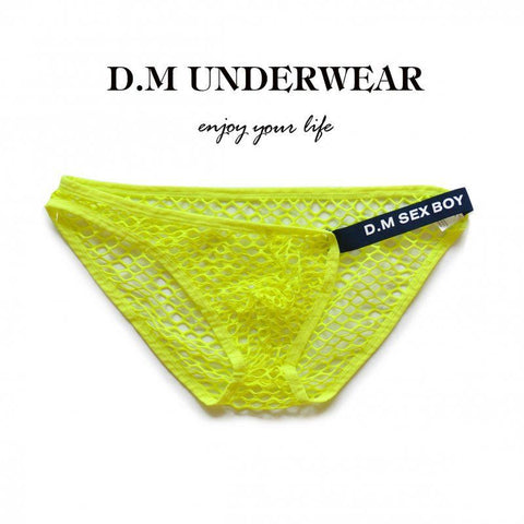 D.M Men's Panties Sexy Mesh Briefs