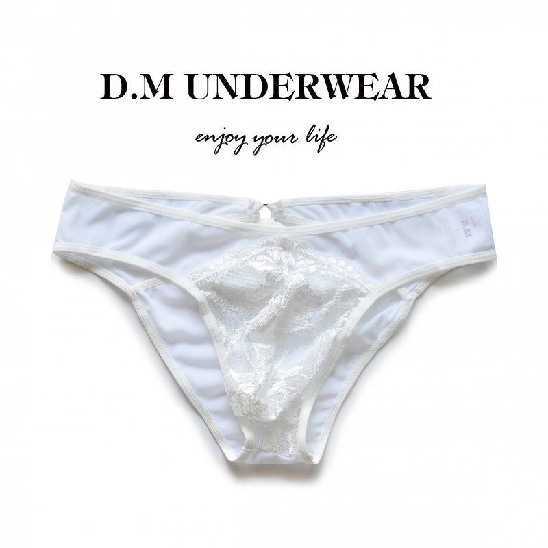 D.M sexy lace briefs mesh breathable