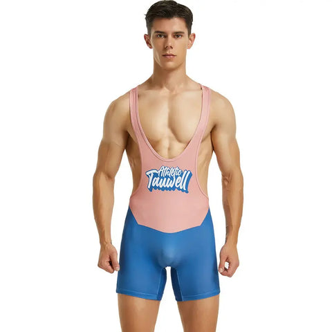 TAUWELL Men's Fitness Bodysuit Swimming Shark Pants TAUWELL