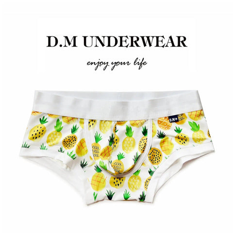 D.M Men's Underwear Low Waist Cartoon Fruit D.M UNDERWEAR