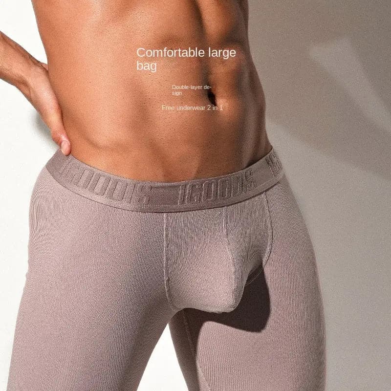 IGOOIDS Lightweight Solid Color Warm Pants D.M UNDERWEAR