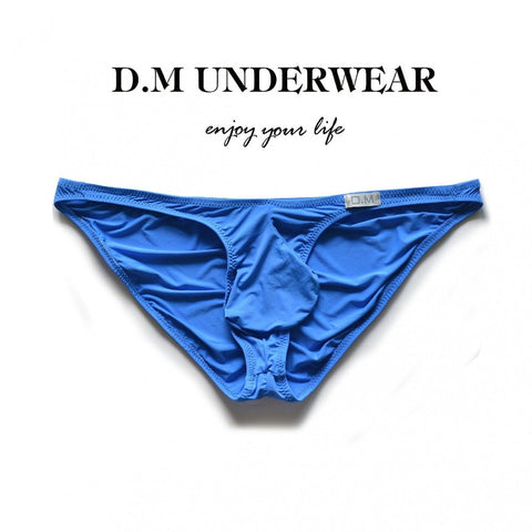 D.M Butt Lift Men's Briefs - Low Rise Icy Silk Underwear Tummy Control