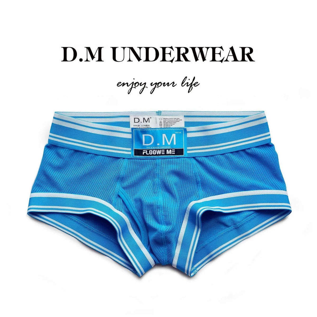 D.M Men's Boxer Briefs Breathable Mesh D.M UNDERWEAR