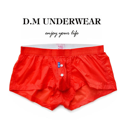 D.M Solid Color Boxers Simple Black and White Home Pants D.M UNDERWEAR