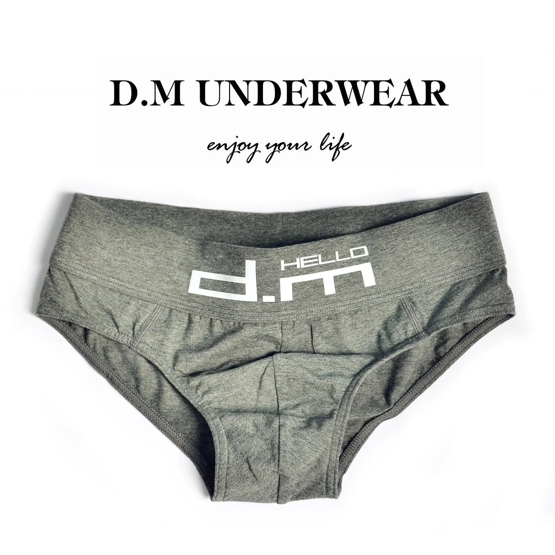 D.M Briefs Men's Letters Low Waist Sexy D.M UNDERWEAR