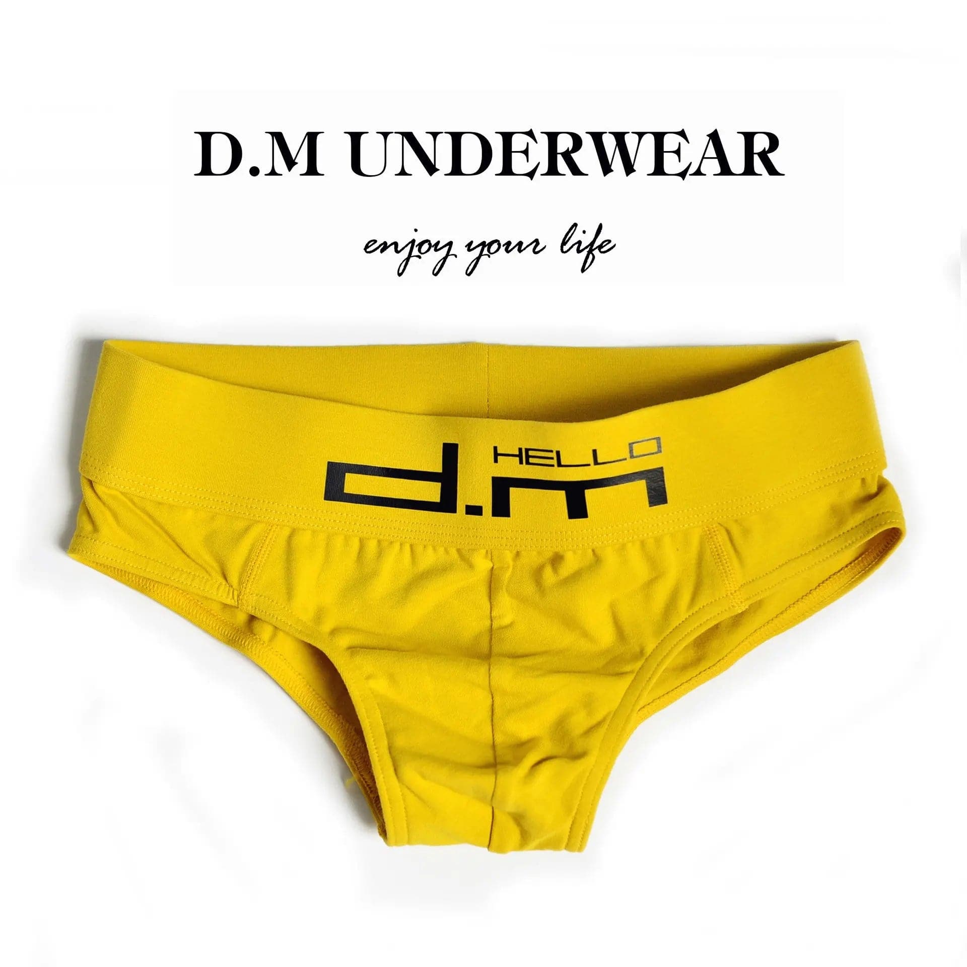 D.M Briefs Men's Letters Low Waist Sexy D.M UNDERWEAR