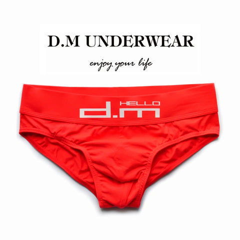 D.M Briefs Men's Letters Low Waist Sexy D.M UNDERWEAR