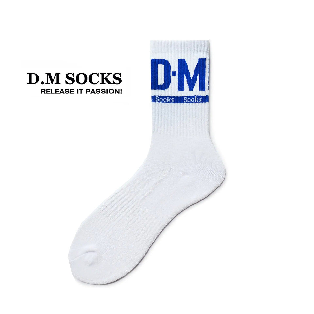 D.M Men's Socks Tube Socks Letters Cotton Thickened D.M UNDERWEAR