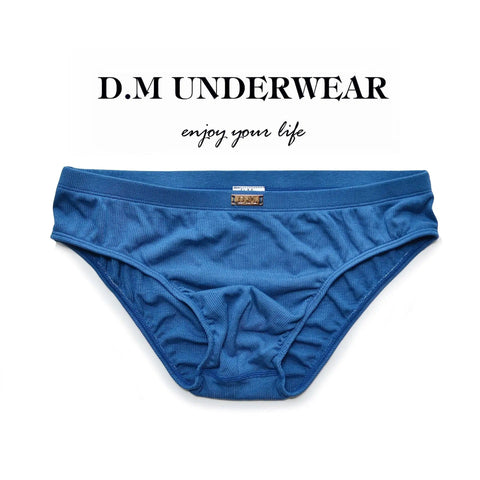 D.M Men's Briefs Simple Style Metal Label D.M UNDERWEAR