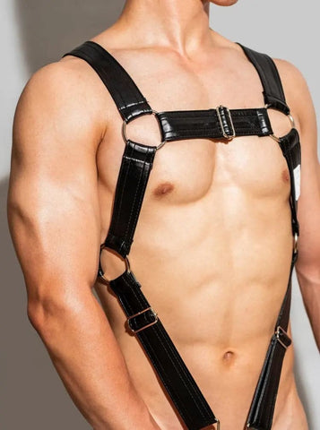 D.M Men's Sexy Shoulder Strap Ring Personality Temptation D.M UNDERWEAR