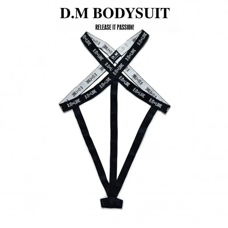 D.M Men's Underwear Jumpsuit Ring T-Back Shoulder Strap D.M UNDERWEAR