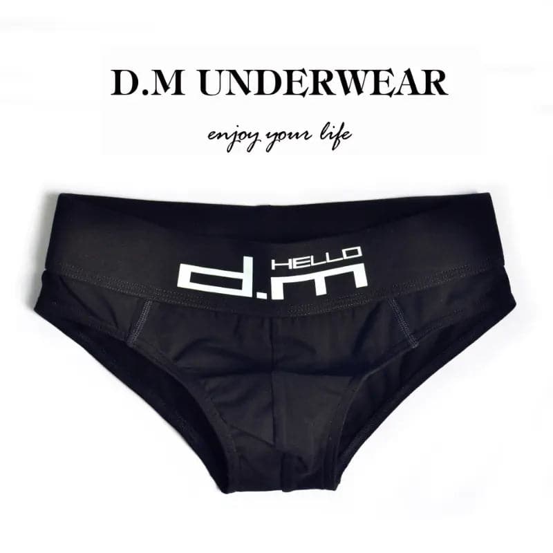 D.M Briefs Men's Letters Low Waist Sexy D.M UNDERWEAR