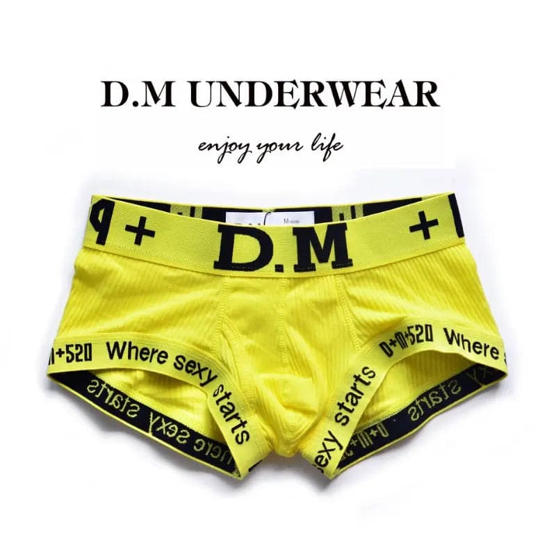 D.M Men's Boxer Briefs Low Waist D.M UNDERWEAR